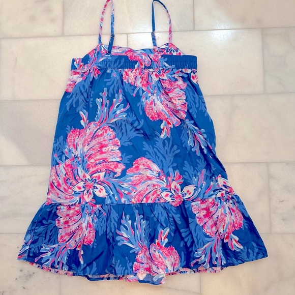 🇺🇸 Lilly Pulitzer Girls Floral Mini Alessia Sundress. In Multi For the Fans. - Picture 3 of 5